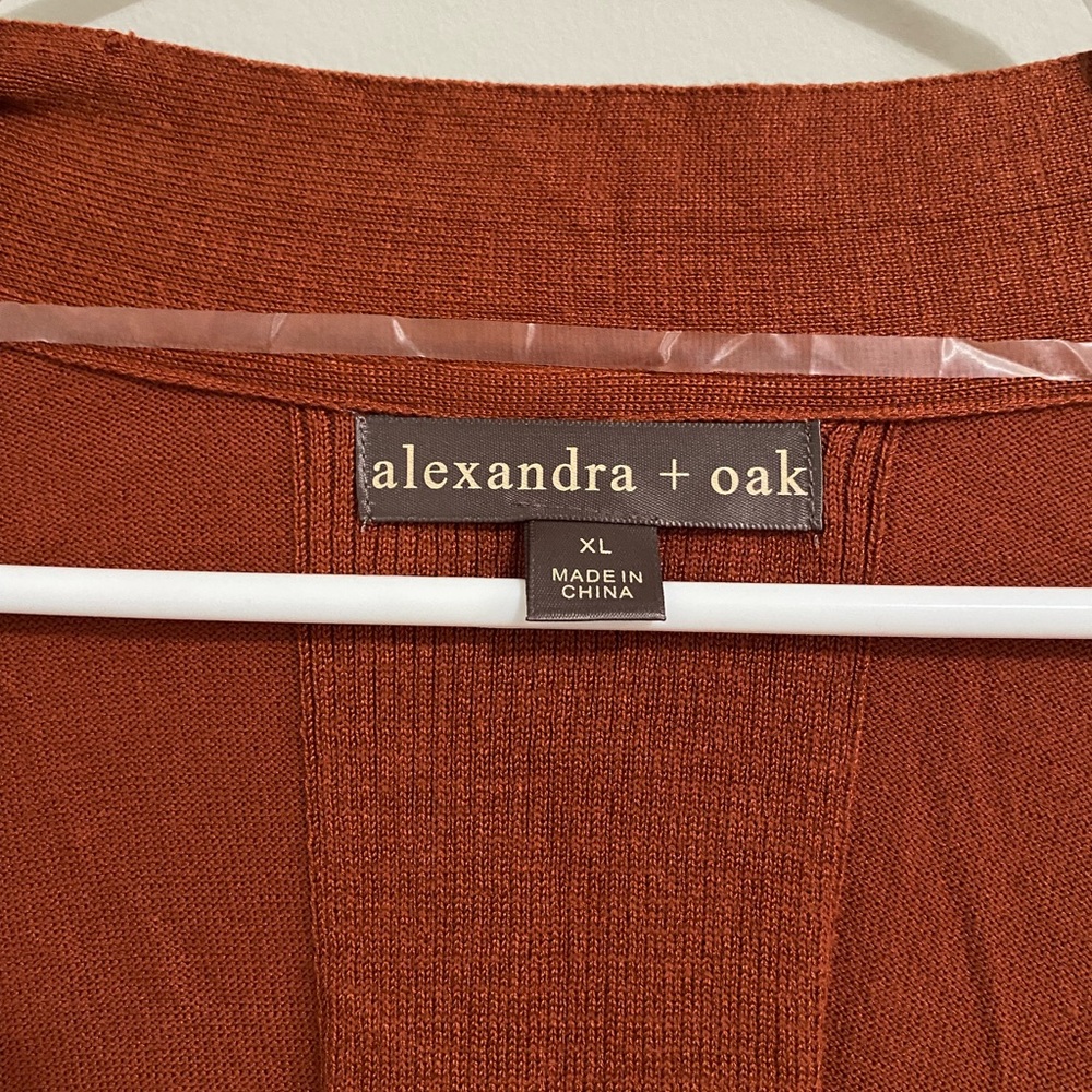 Alexandra & Oak Women's Rust Cardigan - Picture 3 of 3